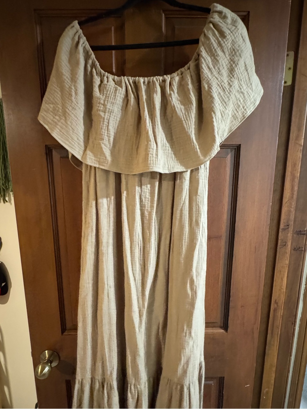 Worth Collective Off-Shoulder Maxi Dress - Beige